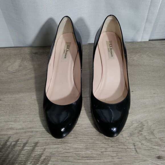 L.K.Bennett Black Wedges Size 40 US 10 Animal Print Wedge - Picture 3 of 9